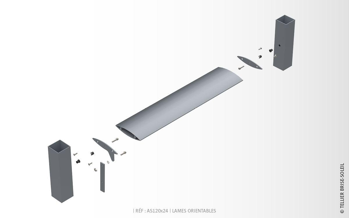 brise_soleil_orientable_réf_AS120x24_éclaté