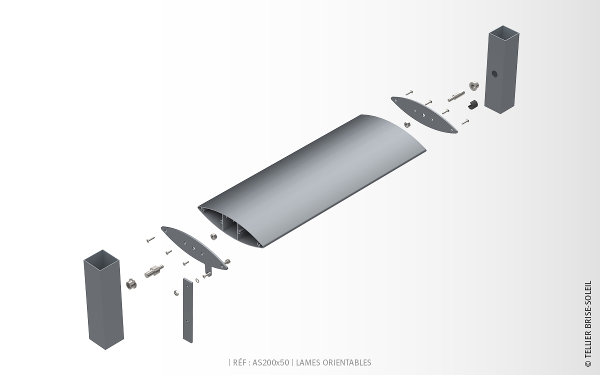 brise_soleil_orientable_ref_AS200x50_éclaté
