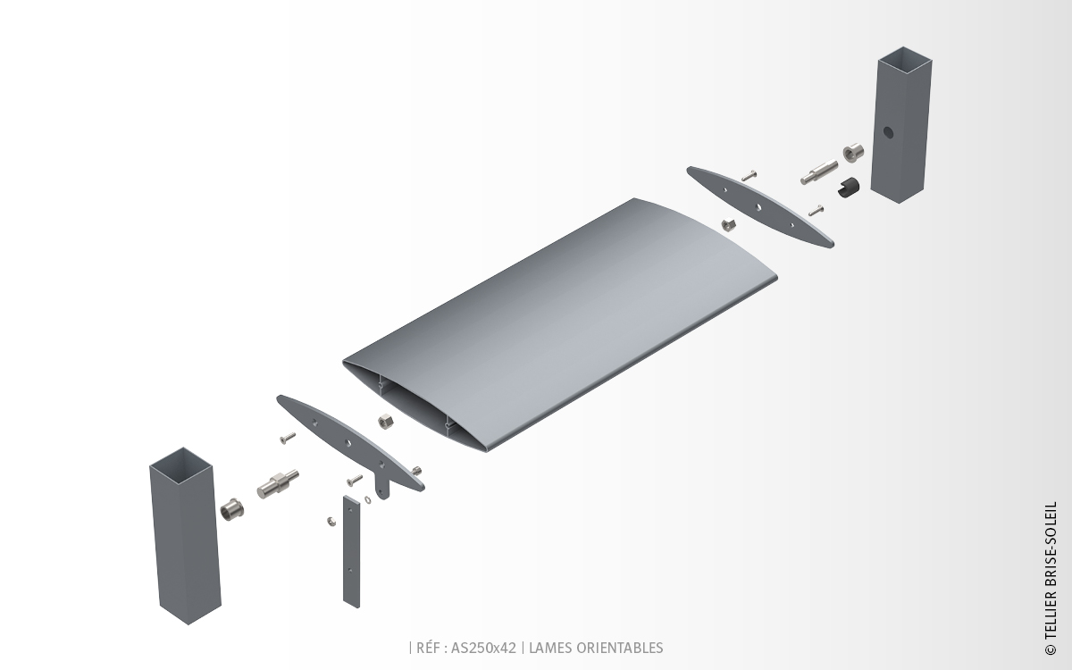 brise_soleil_orientable_ref_AS250x42_éclaté